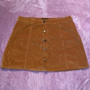 Corduroy Button Down Mini Skirt